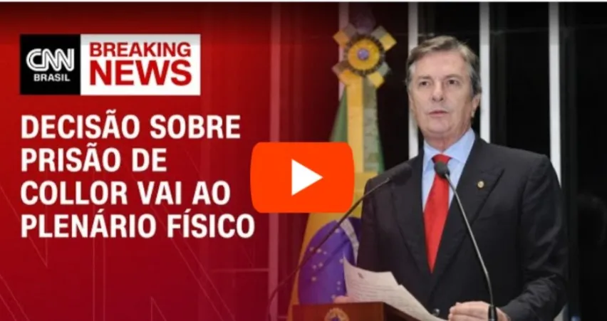 Gilmar pede destaque e prisão de Collor será decidida pelo plenário físico Ministro depositou voto quando placar estava em 2x0 pela manutenção da decisão de Moraes