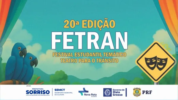 Sorriso sedia 20ª edição do FETRAN a partir de segunda-feira, dia 08