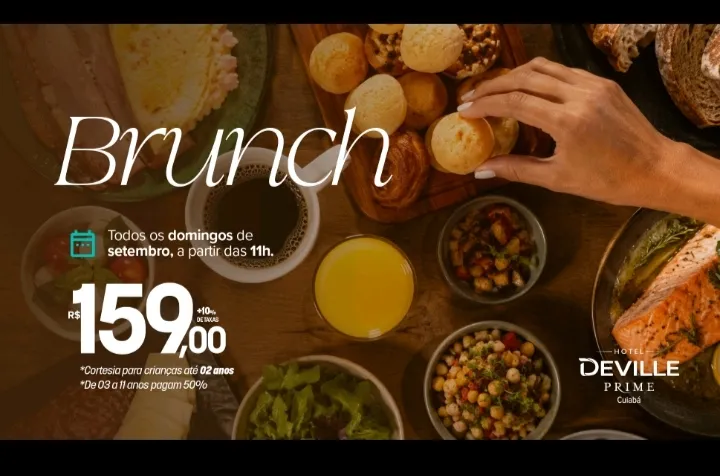 Coluna Anamaria Bianchini: O charme e a sofisticação do Brunch chegam aos domingos de setembro em Cuiabá, no Hotel Deville Prime!