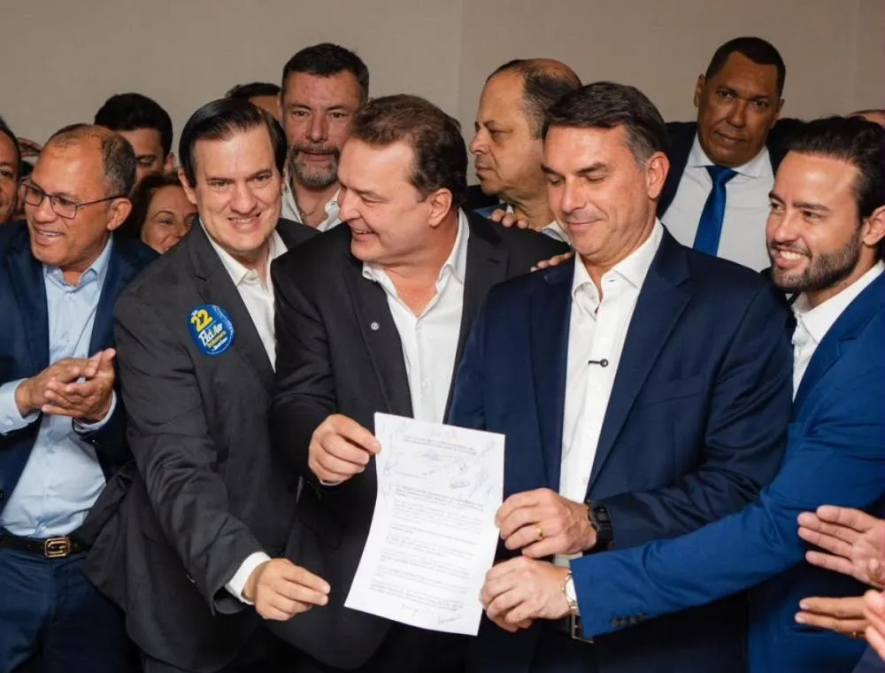 Deputados de MT entregam carta de apoio a Flávio Bolsonaro no 2º turno