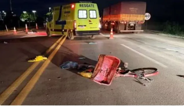 Idoso morre atropelado enquanto andava de bicicleta em MT; motorista foge sem prestar socorro