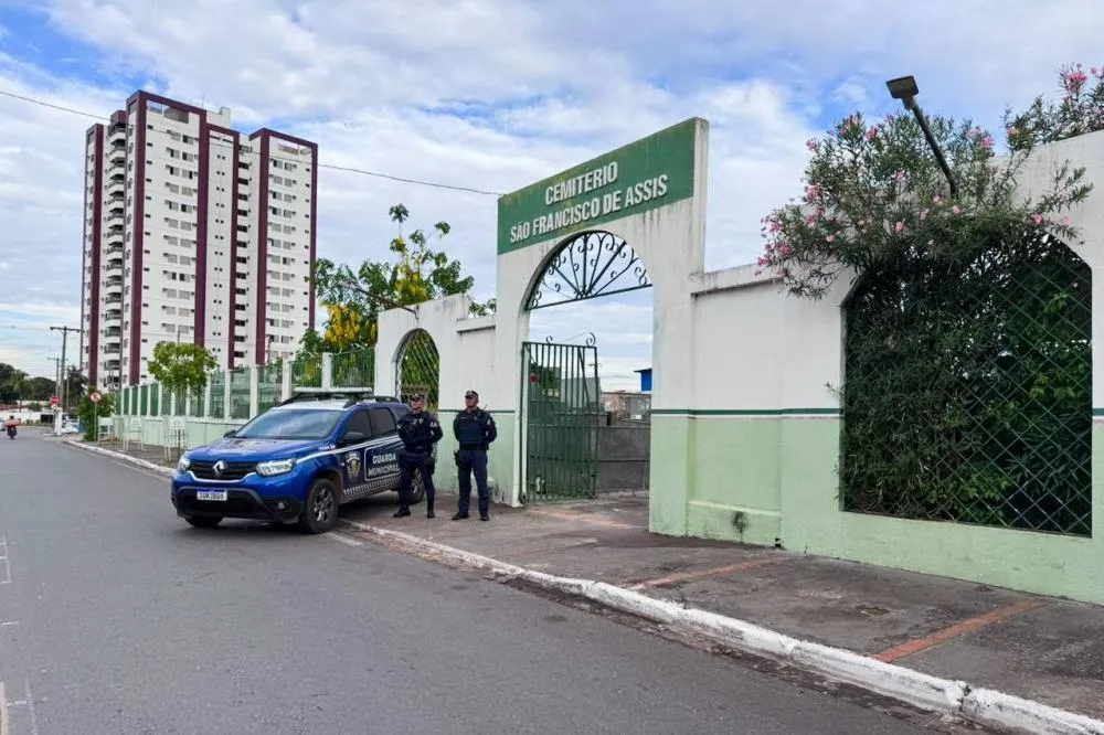 Guarda Municipal reforça segurança nos 13 cemitérios de Várzea Grande no Dia de Finados