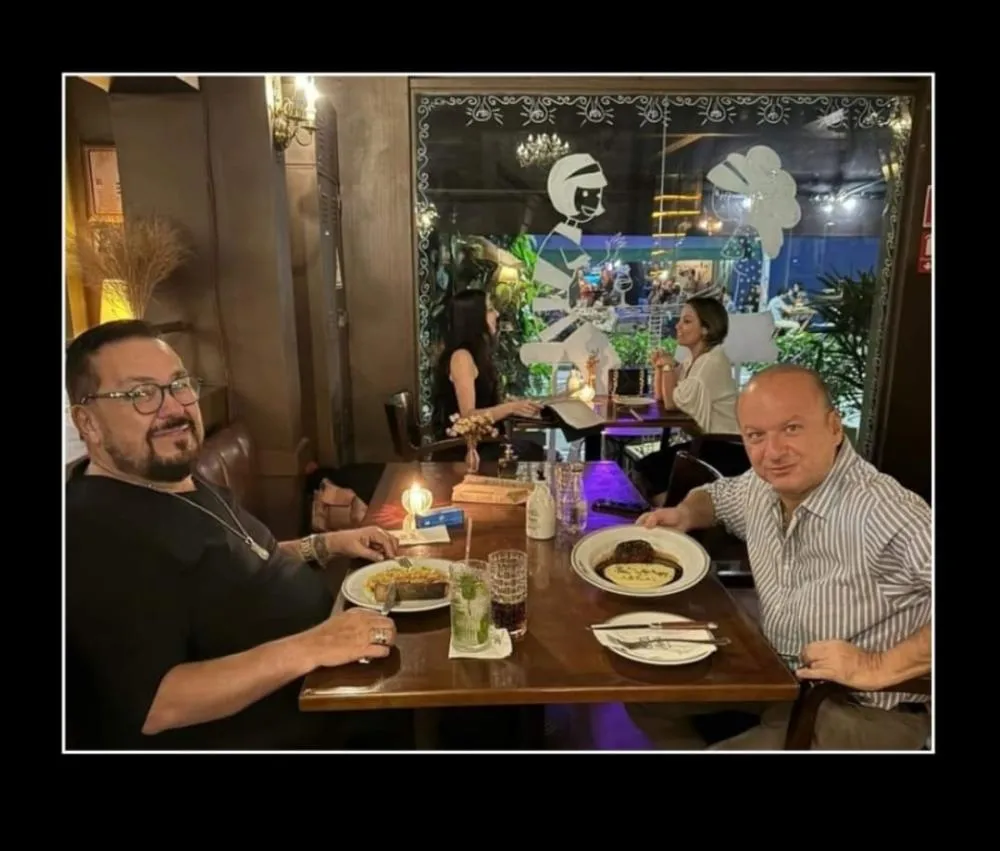 Meus amados mestres do Colunismo Social, Toinho Silveira e Ovadia Saadia juntos, em Sampa!