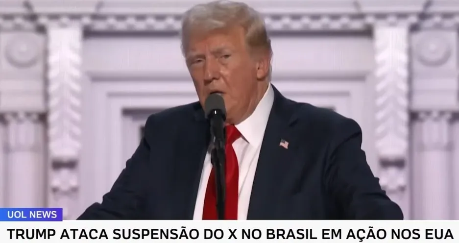 Trump ataca suspensão do X no Brasil em ação na Suprema Corte dos EUA