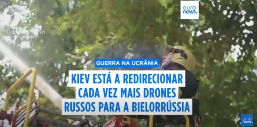 Ucrânia redireciona drones russos para a Bielorrússia