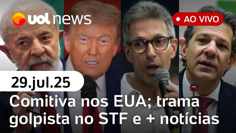 Tarifaço pressiona Lula; Haddad quer diálogo; Eduardo admite atrapalhar; trama golpista no STF